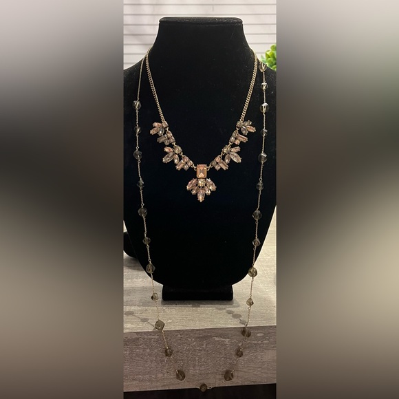 JCREW & BR STUNNING RHINESTONE BEADED NECKLACE SET -STUNNING - Picture 4 of 14